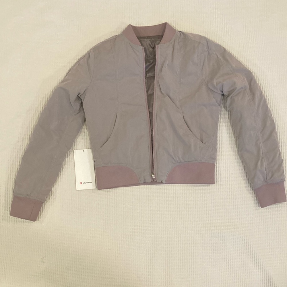 Lululemon bomber flip it and reverse it jacket - Smoky Blush (grey/dusty rose)